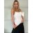 Body na ramínka dámské (S/M ONE SIZE) ITALSKá MODA IM325PINOT/DU -   biela -   S / M