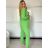 Souprava sako dlouhý rukáv a kalhoty dlouhé dámská (XS/S/M ONE SIZE) ITALSKÁ MÓDA IMWCA25319/DU -   zelená -   S/M