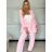 Sako dlhý rukáv dámske (S/M ONE SIZE) TALIANSKA MÓDA IMPDY2522493/DU -   růžová světlá -   S / M