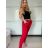 Nohavice s opaskom dámske (S/M/L ONE SIZE) TALIANSKA MÓDA IM425101/DU -   hnedá
 -   S/M/L