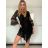 Šaty s overalem  letní boho krajkové 3/4 dlouhý rukáv dámské (S/M ONE SIZE) ITALSKÁ MÓDA IMWAD232501/DUR bílá S/M