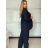 Sako dlouhý rukáv dámské (S/M ONE SIZE) ITALSKÁ MÓDA IMPVN2522493/DU -   tmavě modrá -   S/M