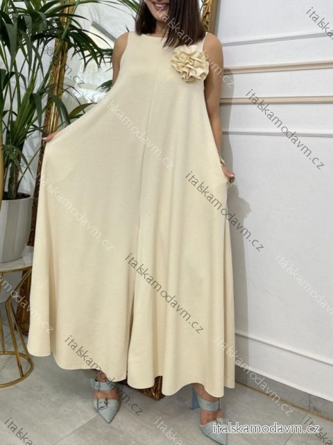 Overal dlouhý letní bez rukávu dámský (S/M/L ONE SIZE) ITALSKÁ MÓDA IMM25M58087