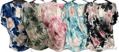 Halenka krátký rukáv dámská (S/M/L ONE SIZE) ITALSKÁ MÓDA IMM25M7549