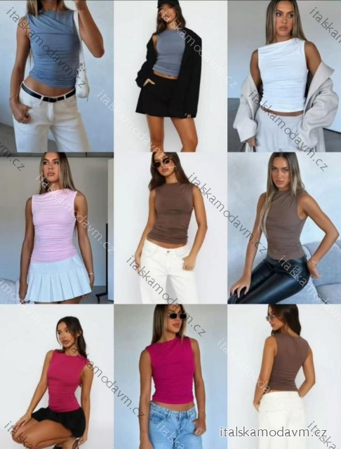 Tričko letné bez rukávu dámske (XS/S/M ONE SIZE) TALIANSKA MÓDA IMM25M34442