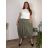 Kalhoty s gumou  široké letní dámské nadrozměr LADY (50/52/54 ONE SIZE) ITALSKá MóDA IMSM25LADY/DU 50/52 zelená khaki