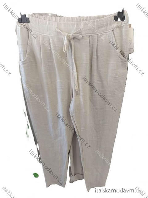 Kalhoty dlouhé letní dámské (S/M/L ONE SIZE) ITALSKÁ MÓDA IM725022