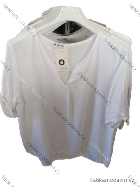 Tričko krátky rukáv dámske nadrozmer (42/44/46 ONE SIZE) TALIANSKA MÓDA IM725027