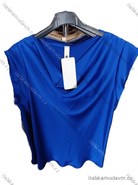 Tričko elegantný krátky rukáv dámske (S/M/L ONE SIZE) TALIANSKA MÓDA IM725033