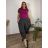 Nohavice s gumou široké letné dámske nadrozměr LADY (50/52/54 ONE SIZE) TALIANSKA MóDA IMSM25LADY