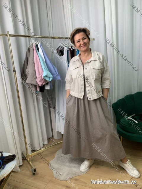 Košeľa 3/4 dlhý rukáv dámska nadrozmer (42/44/46 ONE SIZE) TALIANSKA MÓDA IMWEC25051