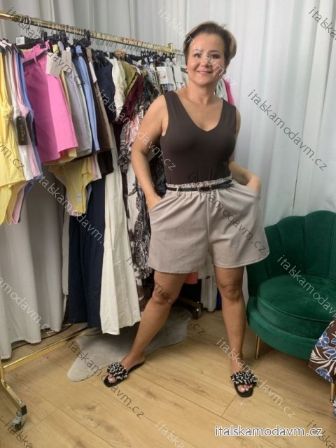 Kraťasy šortky dámske nadrozmer (42/44/46 ONE SIZE) TALIANSKA MÓDA IMWEC25056