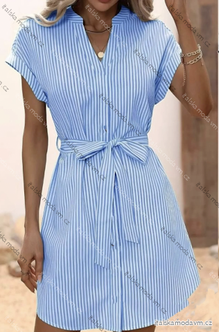 Šaty krátke elegantný letný prúžok krátky rukáv dámske (S/M/L ONE SIZE) TALIANSKA MÓDA IMPLI2590538