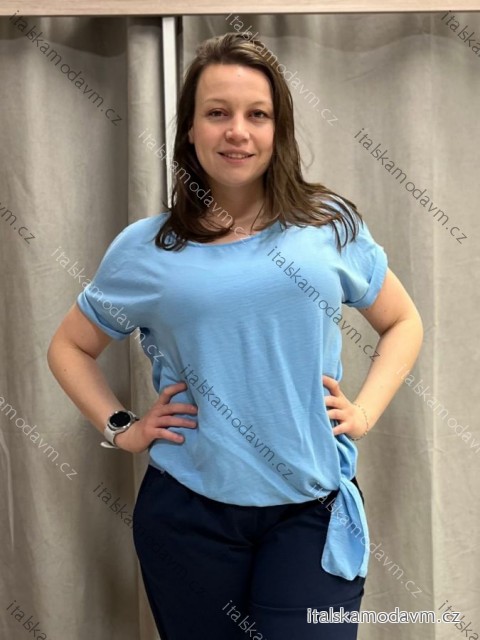 Tričko/tunika krátky rukáv dámska (42/44/46 ONE SIZE) TALIANSKA MóDA IMC24062