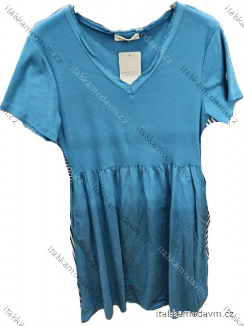 Šaty krátke voľnočasové letné krátky rukáv dámske (S/M/L ONE SIZE) TALIANSKA MÓDA IMSM25044