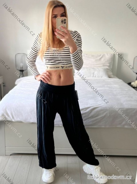 Nohavice aladinky haremky letné dámske (S/M/L ONE SIZE) TALIANSKA MÓDA IMPLI251515