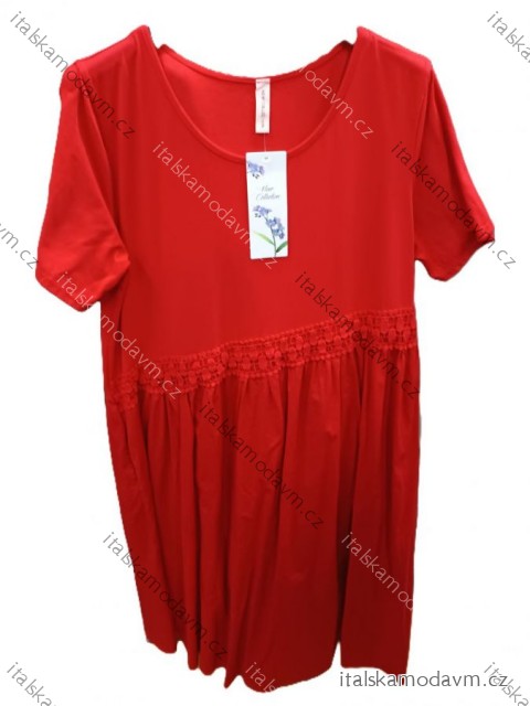Šaty krátke voľnočasové letné krátky rukáv dámske nadrozmer (42/44/46 ONE SIZE) TALIANSKA MÓDA IMSM25079