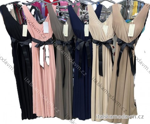 Šaty dlhé icecool na ramienka s opaskom dámske (XS/S/M ONE SIZE) TALIANSKA MÓDA IMM25M2132