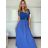 Šaty dlouhé letní žebrované krátký rukáv dámské Maria-M (XS/S/M/L ONE SIZE) ITALSKÁ MÓDA IMSM25128/DUR -   světle zelená -   S/M/L
