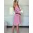 Šaty košilové 3/4 krátký rukáv dámské (S/M/L ONE SIZE) ITALSKá MODA IMSP25LAGO/DU -   modrá -   S/M/L
