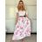Šaty letní krátký rukáv dámské FIORE (S/M/L ONE SIZE) ITALSKÁ MÓDA IMSM25019