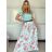 Šaty letní krátký rukáv dámské FIORE (S/M/L ONE SIZE) ITALSKÁ MÓDA IMSM25019/DU -   biela -   S/M/L