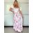 Šaty letní krátký rukáv dámské FIORE (S/M/L ONE SIZE) ITALSKÁ MÓDA IMSM25019/DU -   biela -   S/M/L