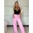 Kalhoty letní dlouhé oversize dámské (S/M/L ONE SIZE) ITALSKÁ MÓDA IM425271