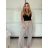 Kalhoty letní dlouhé oversize dámské COLORE (S/M/L ONE SIZE) ITALSKÁ MÓDA IM425271/DUR -   čierna -   S/M/L