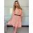 Šaty košilové 3/4 krátký rukáv dámské (S/M/L ONE SIZE) ITALSKá MODA IMSP25LAGO