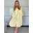 Šaty košilové 3/4 krátký rukáv dámské (S/M/L ONE SIZE) ITALSKá MODA IMSP25LAGO