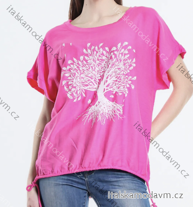 Tunika oversize krátký rukáv dámská (S/M/L ONE SIZE) ITALSKÁ MÓDA IMPLI2503126