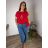 Tunika s príveskom krátky rukáv dámska nadrozmer (L/XL/2XL ONE SIZE) TALIANSKA MÓDA IMD23316