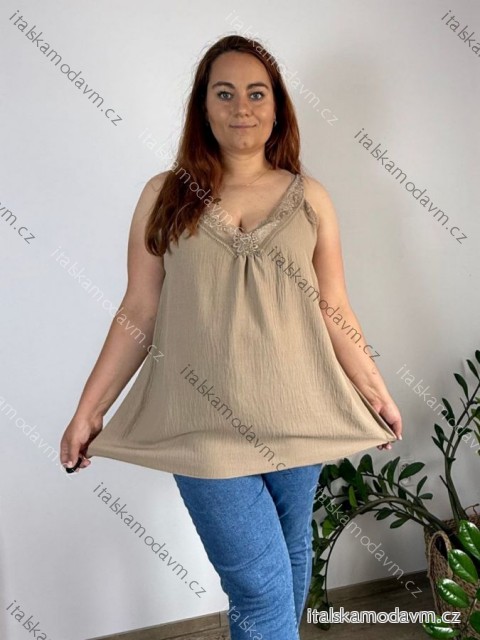 Tielko s čipkou dámske nadrozmer (XL/2XL/3XL ONE SIZE) TALIANSKA MÓDA IMBM23023/DU