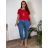 Kalhoty rifle dlouhé dámské  MOM (38-48) TP JEANS TPJ25D5118/DUR modrá 38