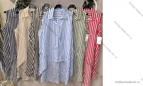 Košile prodloužená bez rukávu dámská (S/M/L ONE SIZE) ITALSKÁ MÓDA IMPLP2525190075