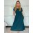Šaty dlouhé letní krátký rukáv dámské (S/M/L ONE SIZE) ITALSKÁ MÓDA IM425140/DU -   žlutá -   S/M/L