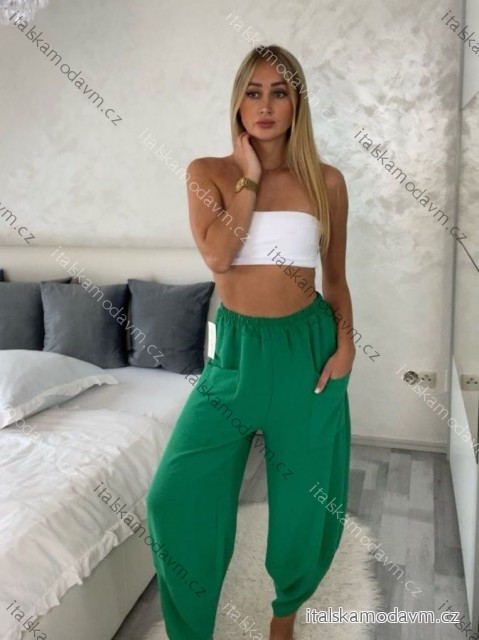Kalhoty dlouhé letní dámské (S/M/L ONE SIZE) ITALSKá MODA IM424206/DR