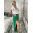 Nohavice letné zavinovací dlhé oversize dámske GINIE (S/M/L ONE SIZE) TALIANSKA MÓDA IMD24250/DU S/M/L zelená