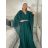 Šaty dlhé společenské elegantný krátky rukáv dámske (S/M/L ONE SIZE) TALIANSKA MÓDA IMPSH2550410