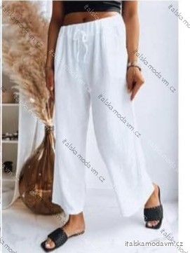 Tepláky mušelín letní dlouhé dámské (S/M/L ONE SIZE) ITALSKÁ MÓDA IMD24116