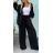 Souprava elegantní košile dlouhý rukáv a kalhoty dlouhé dámské (S/M/L ONE SIZE) ITALSKÁ MÓDA IMWGB25954