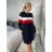 Šaty mikinové dlouhý rukáv dámské PALERMO (S/M/L ONE SIZE) ITALSKá MóDA IMD22882