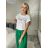 Tričko oversize krátký rukáv dámské PROSECCO  (S/M/L ONE SIZE) ITALSKÁ MÓDA IMD23807/DU S/M/L bílá