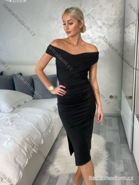 Šaty dlhé elegantný carmen dámske (S/M ONE SIZE) TALIANSKA MÓDA IMM24M0150