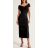 Šaty dlouhé elegantní carmen dámské (S/M ONE SIZE) ITALSKÁ MÓDA IMM24M0150/DR