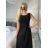Šaty letné bez rukávu dámske PAGE (S/M/L ONE SIZE) TALIANSKA MÓDA IM725020/DU S/M/L čierna