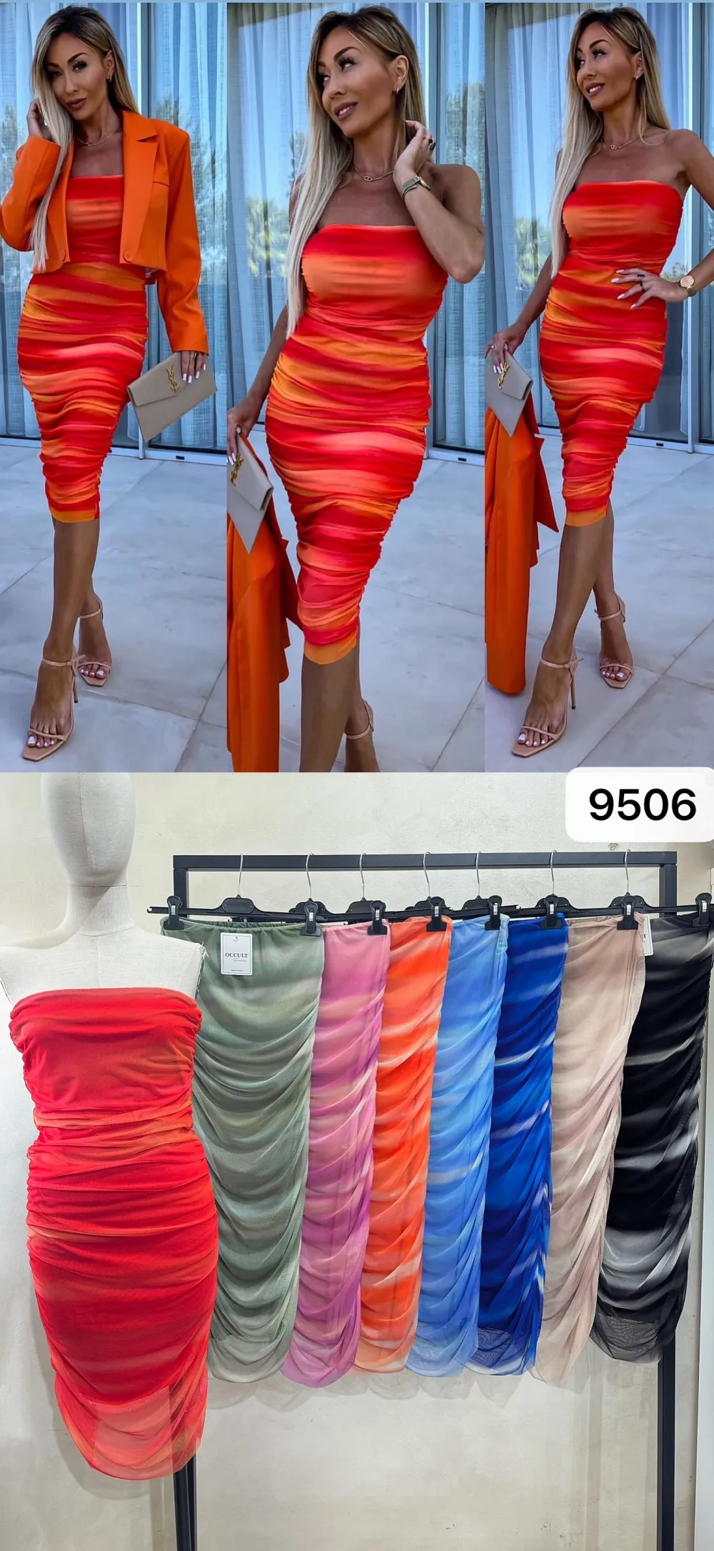 Šaty letný carmen cez prsia dámske (S/M/L ONE SIZE) TALIANSKA MÓDA IMPOC259506