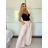 Nohavice elegantné s opaskom dámske (S/M/L ONE SIZE) TALIANSKA MóDA IMSM25GIZELE/DU -   hnedá
 -   S/M/L
