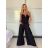 Nohavice elegantné s opaskom dámske (S/M/L ONE SIZE) TALIANSKA MóDA IMSM25GIZELE/DU -   hnedá
 -   S/M/L